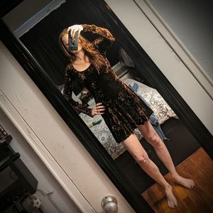 Vintage Betsy Johnson crushed velvet tunic